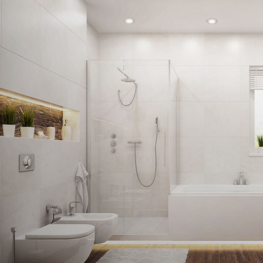 Briloner- KÉSZLET 3x LED Fürdőszobai beépíthető lámpa LED/4,9W/230V IP44 ezüst