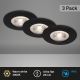 Briloner - KÉSZLET 3x LED Fürdőszobai beépíthető lámpa LED/4,9W/230V IP44 fekete