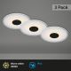 Briloner - KÉSZLET 3x LED Fürdőszobai beépíthető lámpa LED/6W/230V IP44 fekete