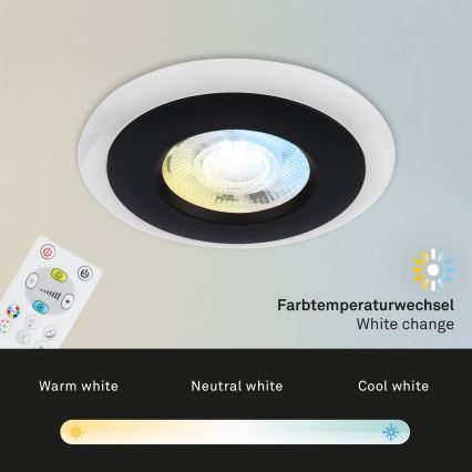 Briloner - KÉSZLET 3x LED RGBW Dimmelhető fürdőszobai beépíthető lámpa  LED/5W/230V 3000-6500K IP44 + távirányítás