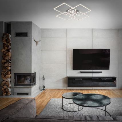 Briloner - LED állítható fényerejű mennyezeti lámpa FRAME 4xLED/12W/230V