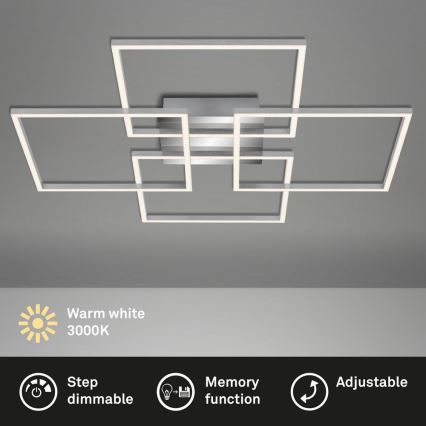 Briloner - LED állítható fényerejű mennyezeti lámpa FRAME 4xLED/12W/230V