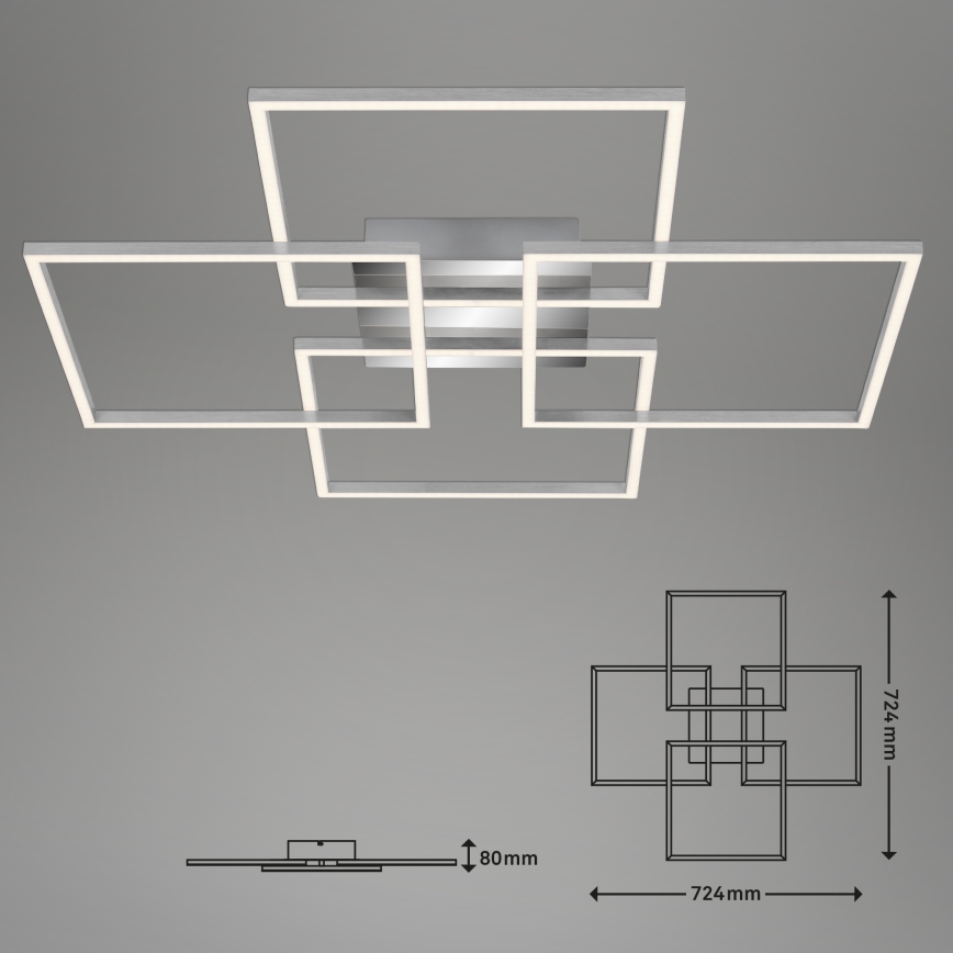 Briloner - LED állítható fényerejű mennyezeti lámpa FRAME 4xLED/12W/230V