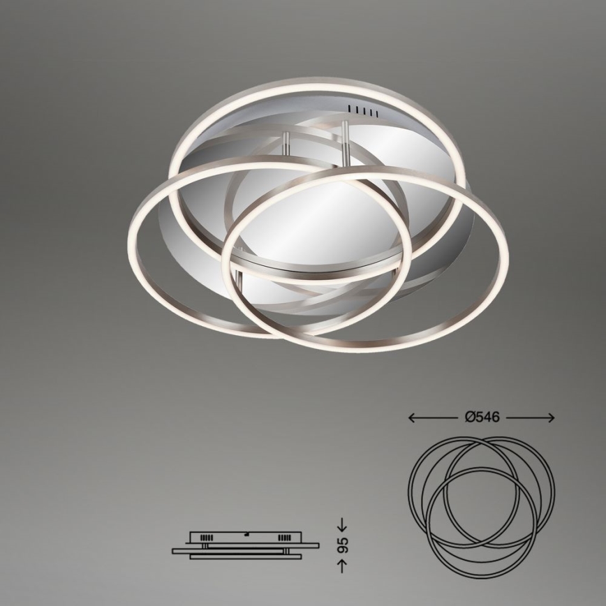 Briloner - LED Dimmelhető mennyezeti lámpa FRAMES LED/60W/230V fényezett króm