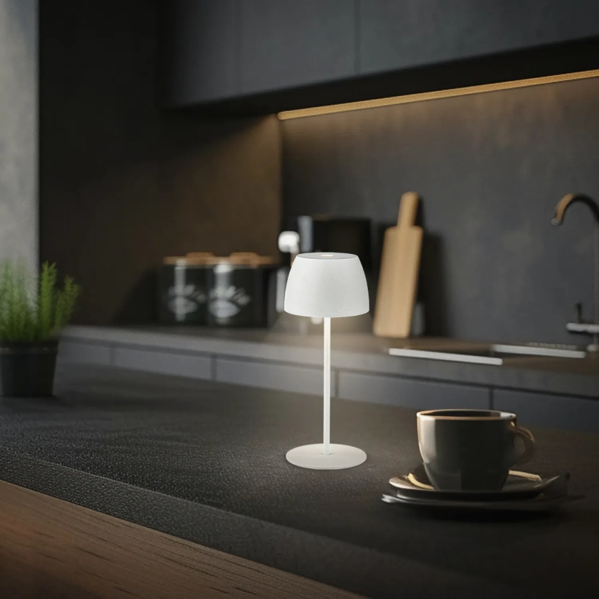 Briloner - LED dimmelhető, újratölthető, érintésvezérelt MINI kültéri asztali lámpa LED/2,5W/5V IP44 1800 mAh fehér