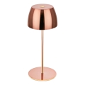 Briloner - LED Dimmelhető, újratölthető, érintésvezérlésű kültéri asztali lámpa MINI LED/2,5W/5V IP44 1800 mAh rézszínű