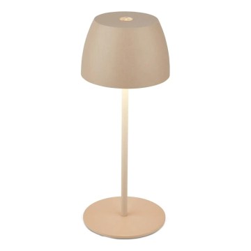 Briloner - LED, fényerőszabályozható, újratölthető, érintésvezérelt kültéri asztali lámpa MINI LED/2,5W/5V IP44 1800 mAh bézs