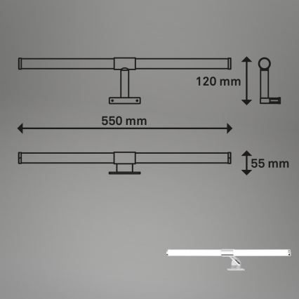 Briloner - LED fürdőszobai tükörvilágítás SALA LED/8W/230V 4000K IP44 55 cm
