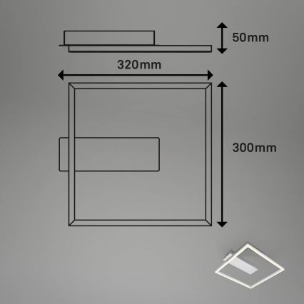 Briloner - LED mennyezeti lámpa FRAME LED/14W/230V 3000K 30x32 cm matt króm