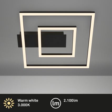 Briloner - LED mennyezeti lámpa FRAME LED/22W/230V 3000K 30x32 cm fekete