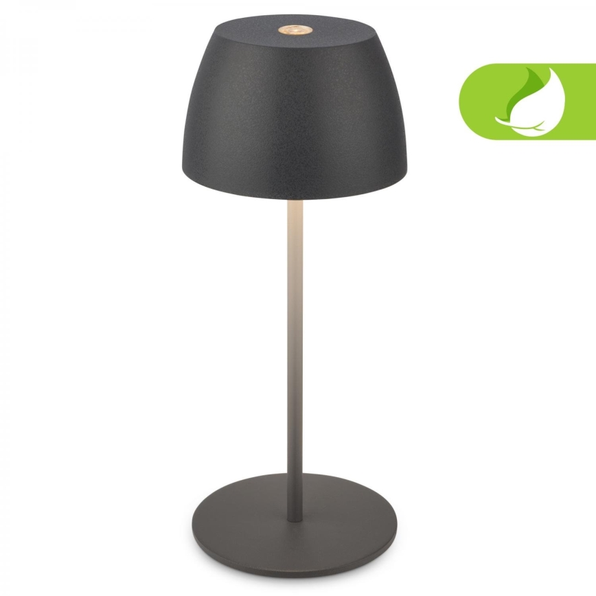 Briloner - LED Dimmelhető újratölthető érintésvezérelt kültéri asztali lámpa MINI LED/2,5W/5V IP44 1800 mAh antracit