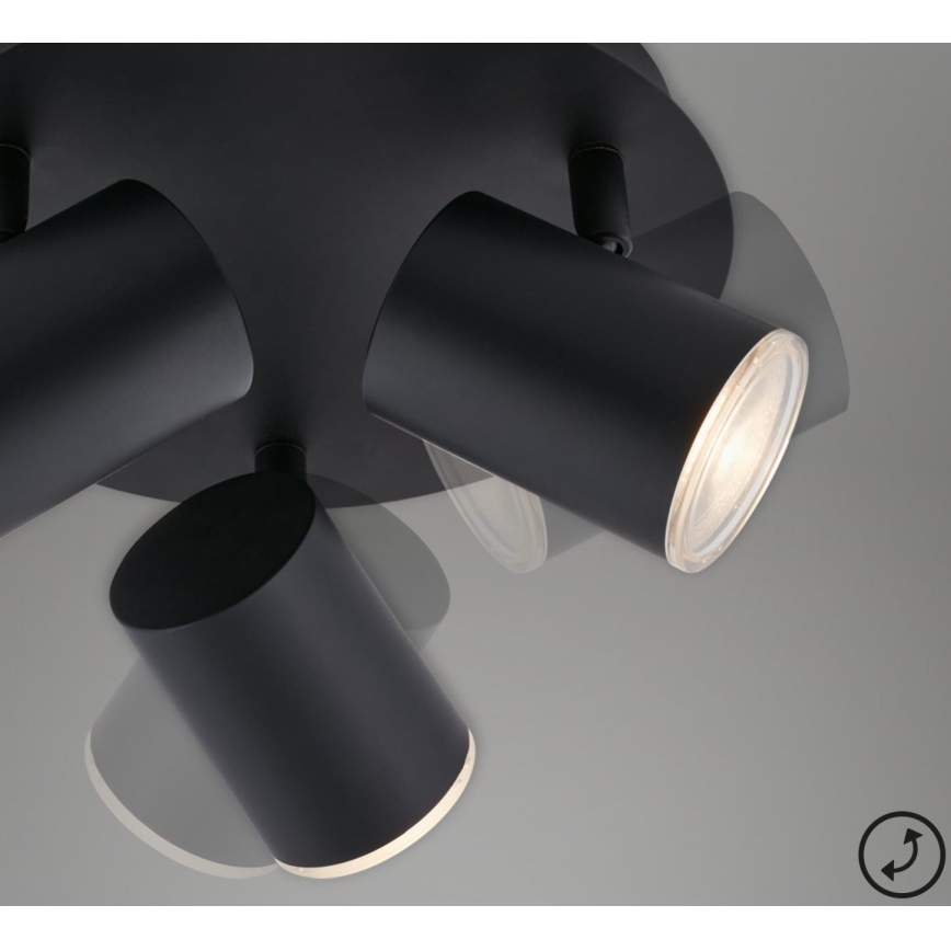 Briloner 10476229 - Fürdőszobai spotlámpa 3xGU10/5W/230V IP44 fekete