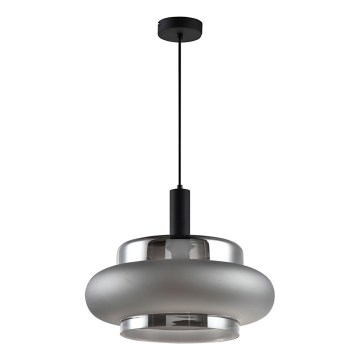 BRIZI kábeles függőlámpa 1xE27/40W/230V szürke/füstszínű