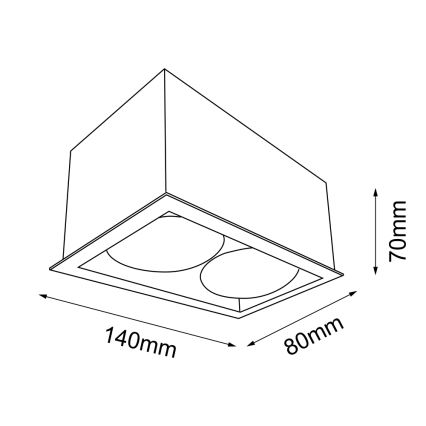 Brosline - Spotlámpa 2xGU10/10W/230V, fehér