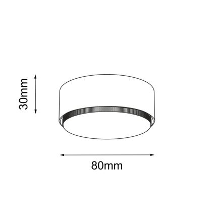 Brosline - 1xGX53/9W/230V fekete spotlámpa