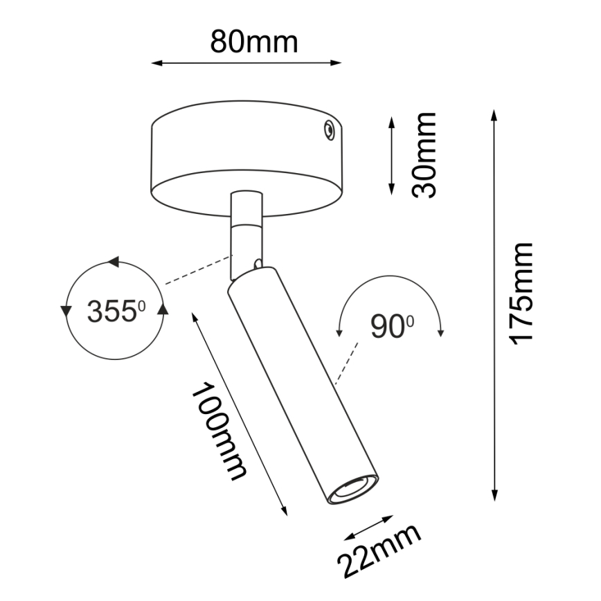 Brosline - Spotlámpa 1xG9/2,5W/230V fekete