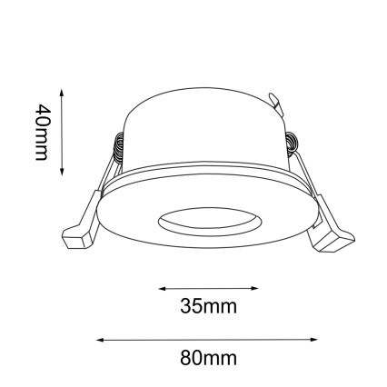 Brosline - Beépíthető mennyezeti lámpatest 1xGU10/10W/230V fehér