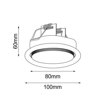 Brosline - Beépíthető mennyezeti lámpatest 1xGX53/9W/230V fekete