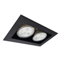 Brosline - Beépíthető spotlámpa 2xGU10/10W/230V fekete
