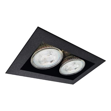 Brosline - Beépíthető spotlámpa 2xGU10/10W/230V fekete