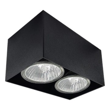 Brosline - Fekete spotlámpa 2xGU10/10W/230V