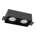 Brosline - Süllyesztett mennyezeti lámpa 2xGU10/18W/230V fekete