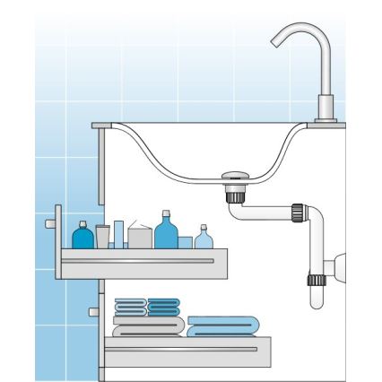 Bruckner - Mosdószifon bútor DN32 fehér