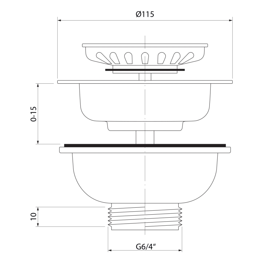 Bruckner - Mosdószifon rozsdamentes