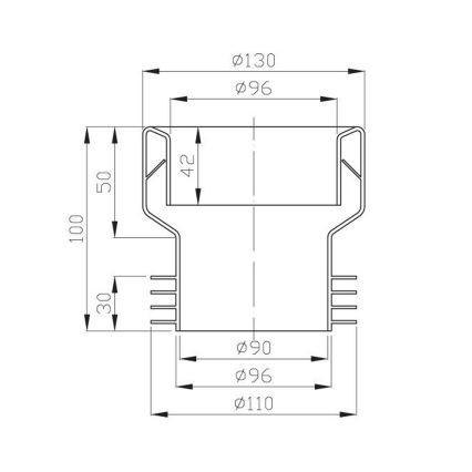 Bruckner - Öblítőcső összekötő fehér