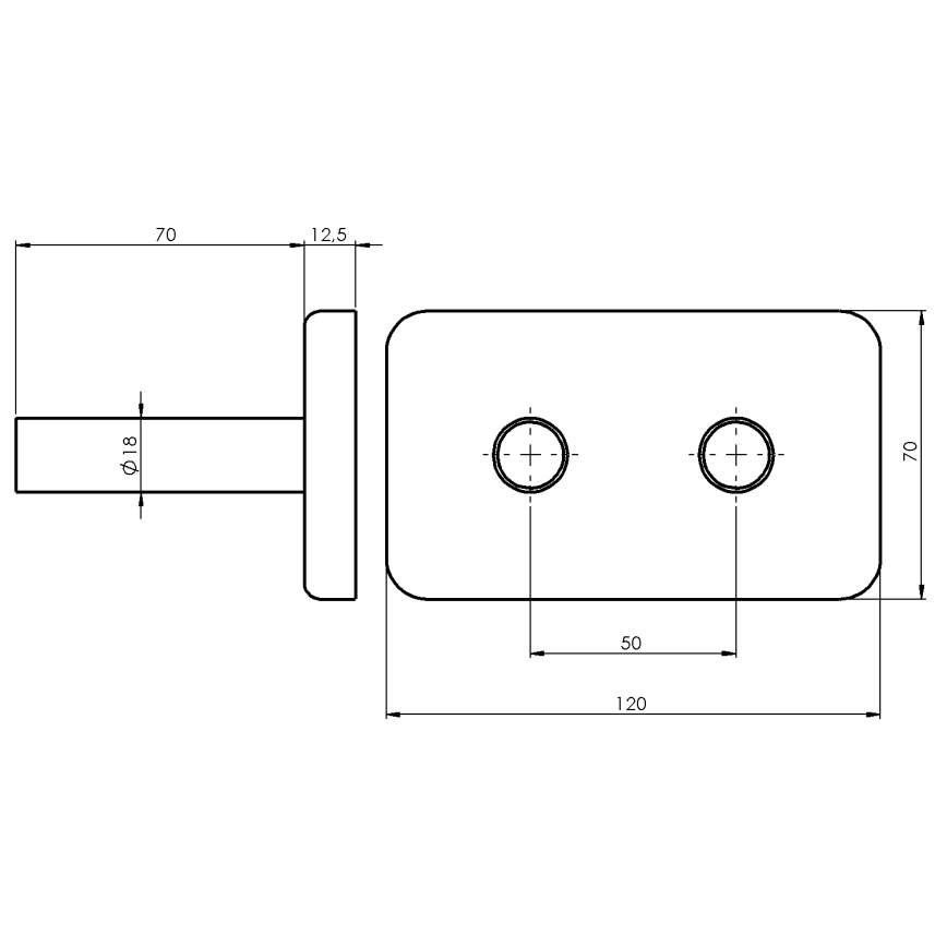 Bruckner - Takaró rozetta központi csatlakozáshoz WICHER matt fekete