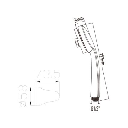 Bruckner - Zuhany készlet fényezett króm