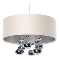 BUBBLE csillár, kábelre függeszthető, 1xE27/60W/230V, Ø 40 cm, bézs