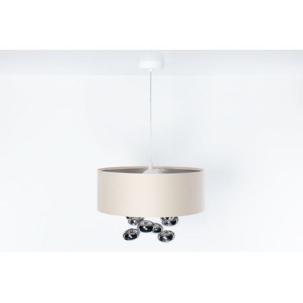 BUBBLE csillár, kábelre függeszthető, 1xE27/60W/230V, Ø 40 cm, bézs