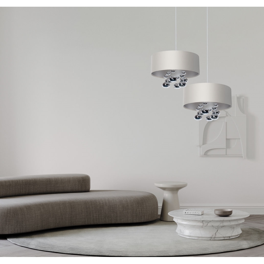 BUBBLE függeszték kábellel 1xE27/60W/230V, Ø 40 cm, fehér