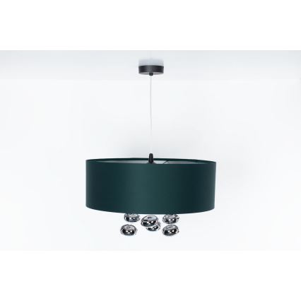 BUBBLE függőlámpa kábellel 1xE27/60W/230V, átm. 50 cm, zöld