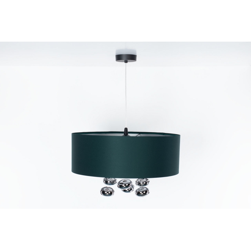 BUBBLE függőlámpa kábellel 1xE27/60W/230V, átm. 50 cm, zöld