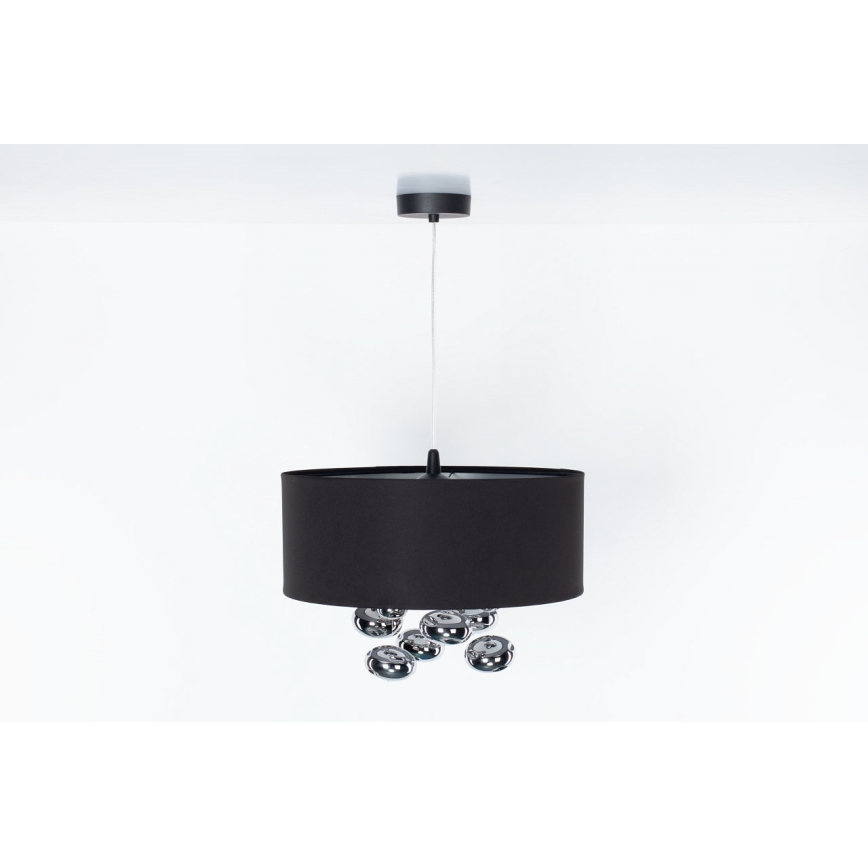 BUBBLE kábeles függeszték 1xE27/60W/230V átm. 50 cm fekete