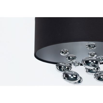 BUBBLE kábeles függeszték 1xE27/60W/230V átm. 50 cm fekete