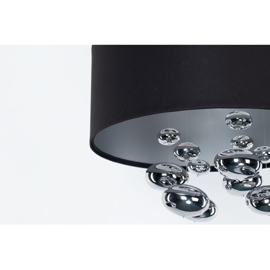 BUBBLE kábeles függeszték 1xE27/60W/230V átm. 50 cm fekete