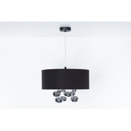 BUBBLE kábeles függeszték 1xE27/60W/230V Ø 40 cm fekete