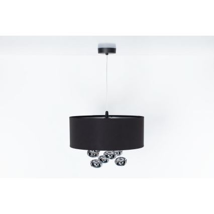 BUBBLE kábeles függeszték 1xE27/60W/230V Ø 40 cm fekete
