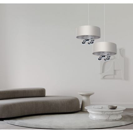 BUBBLE kábeles függeszték, 1xE27/60W/230V, Ø 50 cm, fehér