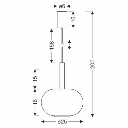 BUENO kábeles függőlámpa 1xGX53/9W/230V átm. 25 cm füstszínű bézs