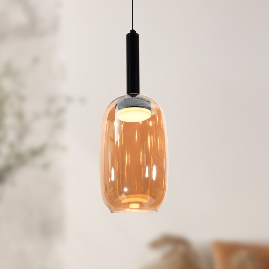 BUENO kábeles függőlámpa 1xGX53/9W/230V, átmérő 15 cm, füstszínű barna