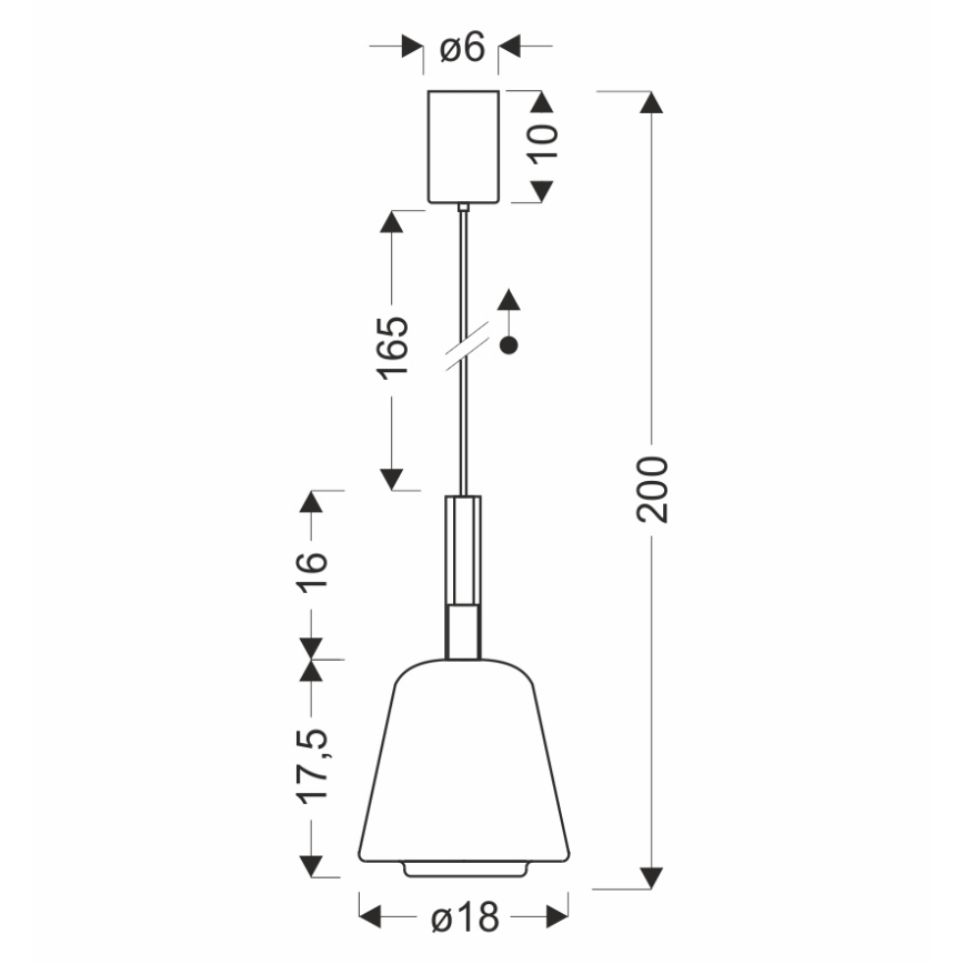 BUENO kábelre szerelt függőlámpa 1xGX53/9W/230V, Ø 18 cm, füstös fekete
