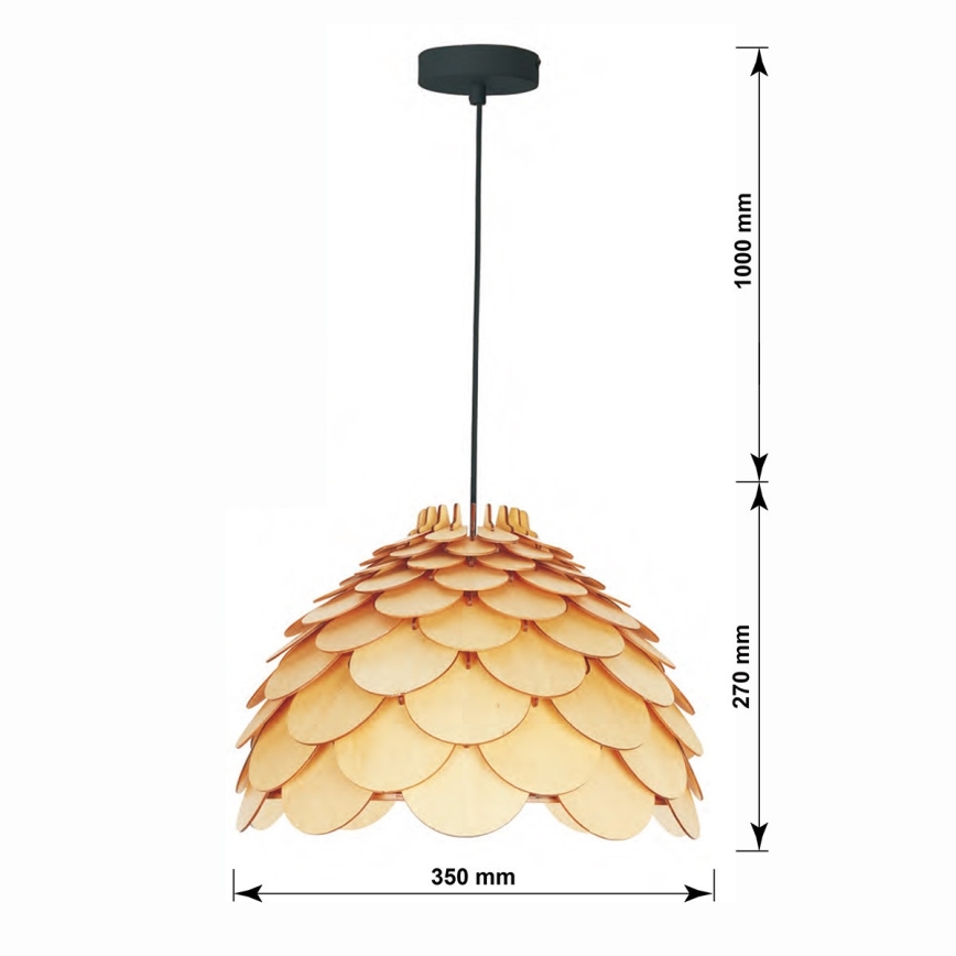 BURGO kábeles függeszték 1xE27/60W/230V, átmérő 35 cm