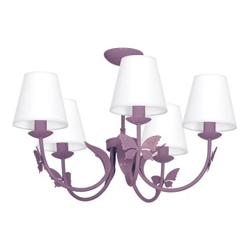 BUTTERFLY gyerekek csillár 5xE14/60W lila