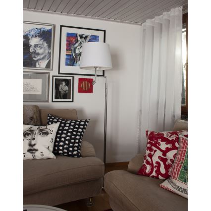 ByRydens - LED állólámpa ORLANDO 1xE27/5W/230V + LED/3W fehér/fényes króm átm. 36 cm