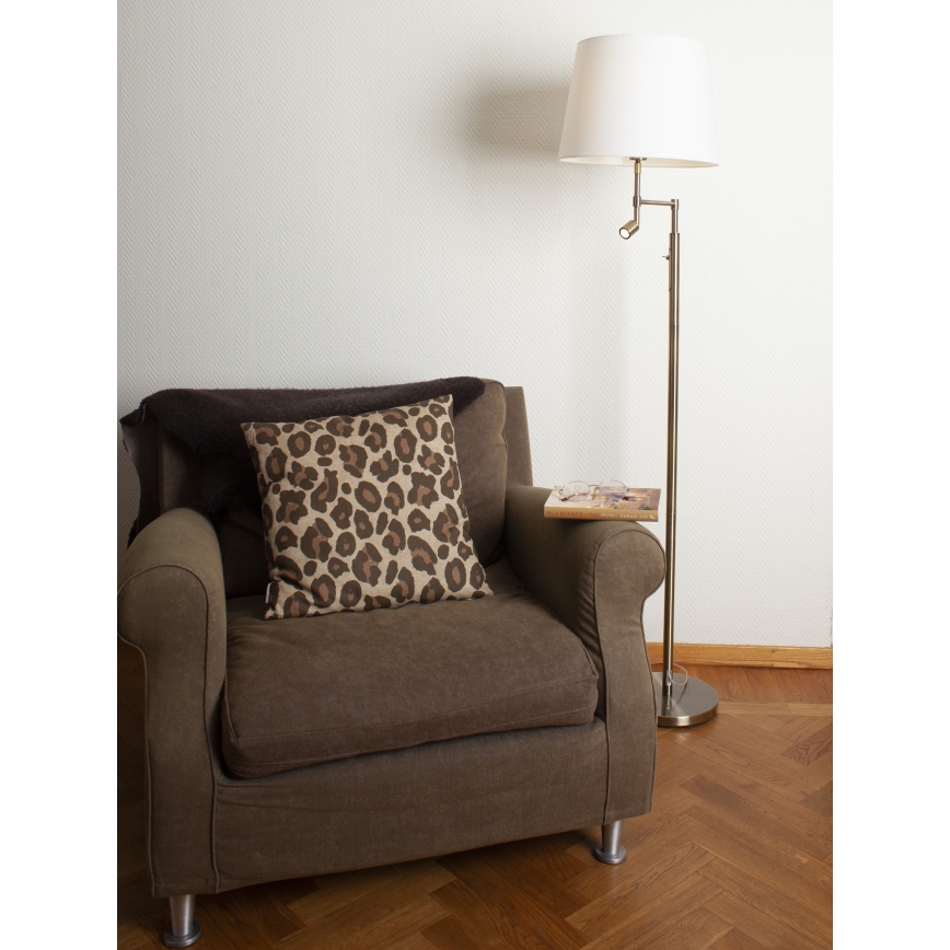 ByRydens - LED állólámpa ORLANDO 1xE27/5W/230V + LED/3W fehér/bronz átm. 36 cm