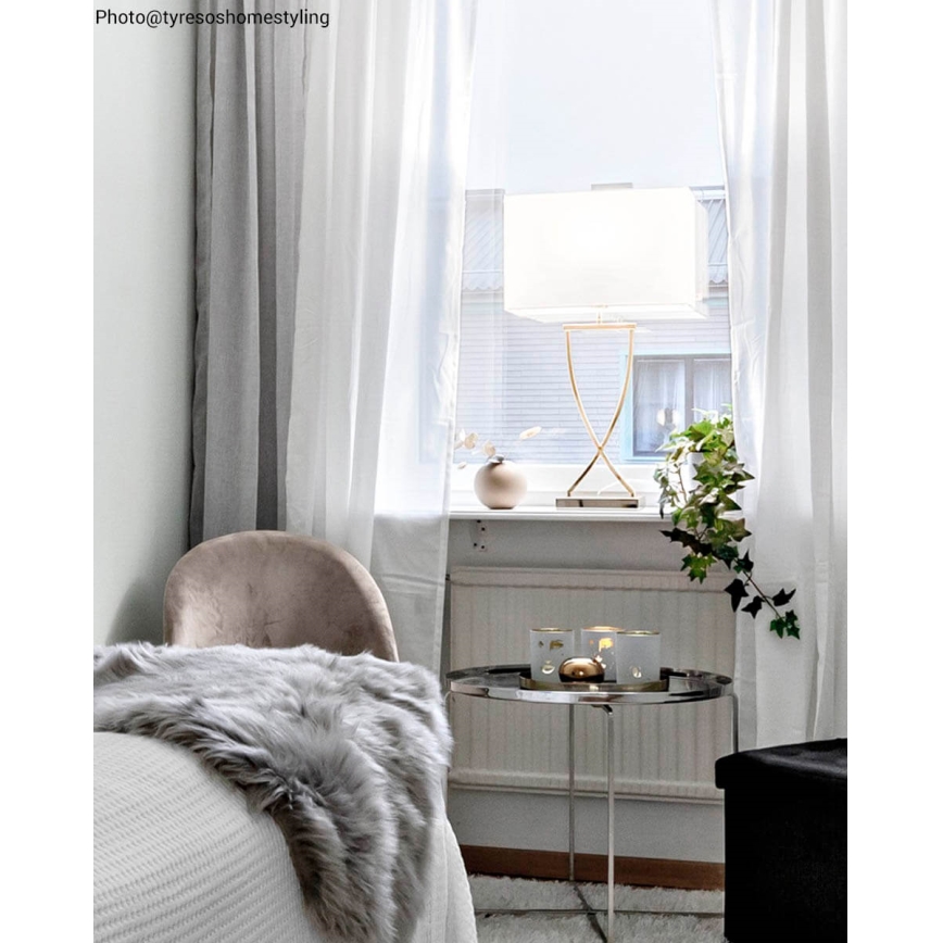 ByRydens - Asztali lámpa OMEGA 1xE27/5W/230V fehér/sárgaréz